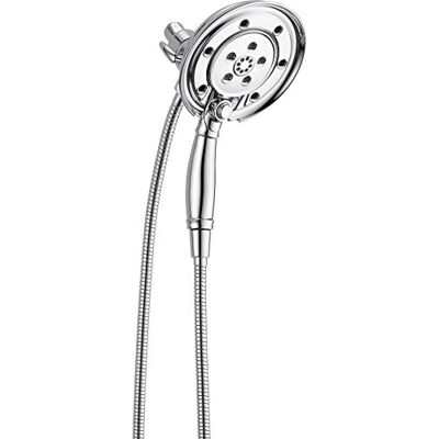 DELTA Faucet 58471-PK H2O technologia kinetyczna In2ition 4-stopniowa słuchawka prysznicowa 2 w jednym, chromowana FAUCET DELTA Faucet 58471-PK H2O technologia kinetyczna In2ition 4-stopniowa słuchawka prysznicowa 2 w jednym, chromowana FAUCET
