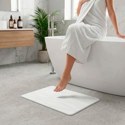 NK Diatomitowa Mata Łazieowa 60 x 40 cm Superchłonna Kamienna Mata, Szybkoschnąca i Antypoślizgowa pod Prysznic, Stone Bath Mat NK Diatomitowa Mata Łazieowa 60 x 40 cm Superchłonna Kamienna Mata, Szybkoschnąca i Antypoślizgowa pod Prysznic, Stone Bath Mat