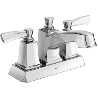 Moen WS84922 Conway bateria łazienkowa z dwoma uchwytami o niskim łuku, chromowana Moen WS84922 Conway bateria łazienkowa z dwoma uchwytami o niskim łuku, chromowana