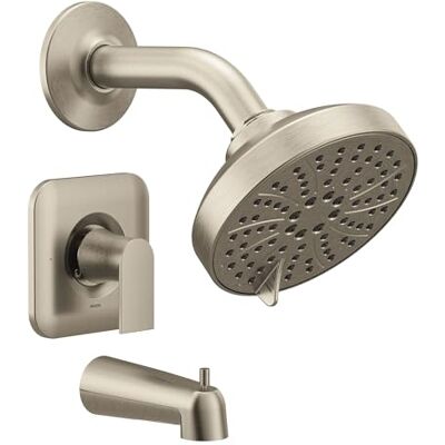 Moen T2473EPBN Genta Posi-Temp równoważący nacisk Eco-Performance nowoczesna armatura do wanny i prysznica bez zaworu, szczotkowany nikiel Moen T2473EPBN Genta Posi-Temp równoważący nacisk Eco-Performance nowoczesna armatura do wanny i prysznica bez zaworu, szczotkowany nikiel