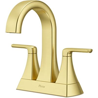 PFISTER Bruxie LF048BIEBG bateria łazienkowa do umywalki, 10 cm środkowy, 2-uchwytowy, 3-otworowy, wykończenie ze szczotkowanego złota PFISTER Bruxie LF048BIEBG bateria łazienkowa do umywalki, 10 cm środkowy, 2-uchwytowy, 3-otworowy, wykończenie ze szczotkowanego złota