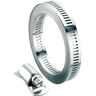 BOUTTE boutt 4804814 bsfi14 obejma ze stali nierdzewnej, szerokość 14 mm, długość 3 m, 6 głowic BOUTTE boutt 4804814 bsfi14 obejma ze stali nierdzewnej, szerokość 14 mm, długość 3 m, 6 głowic