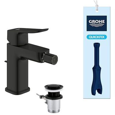 Grohe Bateria bidetowa z dźwignią do kości z wyskakującym zestawem odpadów (rozmiar S 151 mm, przegub kulowy, wkład ceramiczny 28 mm, oszczędność wody, ogony 3/8 cala, łatwy montaż za pomocą Grohe Bateria bidetowa z dźwignią do kości z wyskakującym zestawem odpadów (rozmiar S 151 mm, przegub kulowy, wkład ceramiczny 28 mm, oszczędność wody, ogony 3/8 cala, łatwy montaż za pomocą