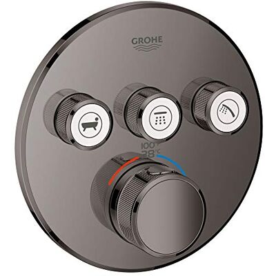 Grohe 29138A00 Grohtherm SmartControl potrójne wykończenie termostatyczne z modułem sterującym, twardy grafitowy Grohe 29138A00 Grohtherm SmartControl potrójne wykończenie termostatyczne z modułem sterującym, twardy grafitowy