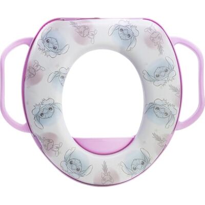 Tataway Soft Toaleta dziecięca z uchwytami reduktor toalety z grafiką Disney Stitch antypoślizgowe wygodne siedzenie, łatwe do czyszczenia. Tataway Soft Toaleta dziecięca z uchwytami reduktor toalety z grafiką Disney Stitch antypoślizgowe wygodne siedzenie, łatwe do czyszczenia.