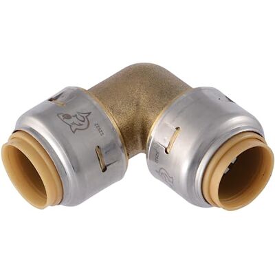 SharkBite Maks. 1/2 cala kolanko 90 stopni, mosiężna armatura hydrauliczna, rura PEX, miedź, CPVC, PE-RT, HDPE, UR248A SharkBite Maks. 1/2 cala kolanko 90 stopni, mosiężna armatura hydrauliczna, rura PEX, miedź, CPVC, PE-RT, HDPE, UR248A