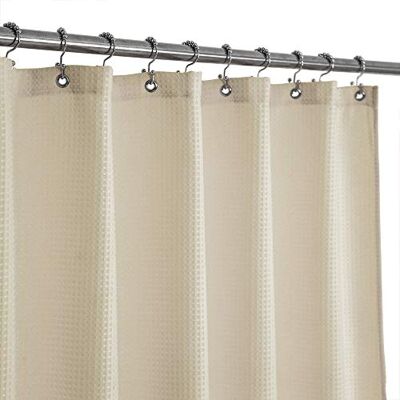 Barossa Design Zasłona prysznicowa ze stojakiem, tkanina gofrowa, 91 x 183 cm, spa, hotel luksusowe spa, 230 g/m² wytrzymała, wodoodporna, zmywalna, kremowa, 36 x 72 cm Barossa Design Zasłona prysznicowa ze stojakiem, tkanina gofrowa, 91 x 183 cm, spa, hotel luksusowe spa, 230 g/m² wytrzymała, wodoodporna, zmywalna, kremowa, 36 x 72 cm