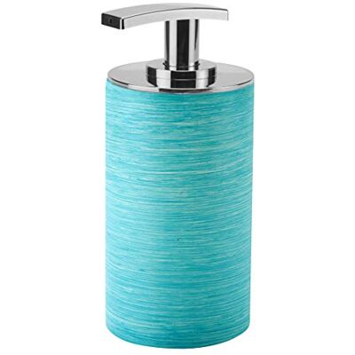 Gedy G-Sole Dosasapone łazienka, Wymiary i waga: 15,7X7,2X7,5 CM & 0,295 KG, Dozownik mydła w łazience, Żywica lazurowe wykończenie, Projekt R&D , 2 lata gwarancji Gedy G-Sole Dosasapone łazienka, Wymiary i waga: 15,7X7,2X7,5 CM & 0,295 KG, Dozownik mydła w łazience, Żywica lazurowe wykończenie, Projekt R&D , 2 lata gwarancji