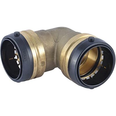 SharkBite 2-calowy kolanko 90 stopni, mosiężna armatura hydrauliczna, miedź, rura PEX, miedź, CPVC, PE-RT, HDPE, UXL0254 SharkBite 2-calowy kolanko 90 stopni, mosiężna armatura hydrauliczna, miedź, rura PEX, miedź, CPVC, PE-RT, HDPE, UXL0254
