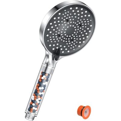 YEAUPE PRO YEAUPR PRO Głowica prysznicowa z filtrem 130 mm, mocny przepływ z 6 trybami, wysokociśnieniowa głowica prysznicowa do niskiego ciśnienia wody, zmiękczacz wody, głowica prysznicowa poprawia włosy YEAUPE PRO YEAUPR PRO Głowica prysznicowa z filtrem 130 mm, mocny przepływ z 6 trybami, wysokociśnieniowa głowica prysznicowa do niskiego ciśnienia wody, zmiękczacz wody, głowica prysznicowa poprawia włosy