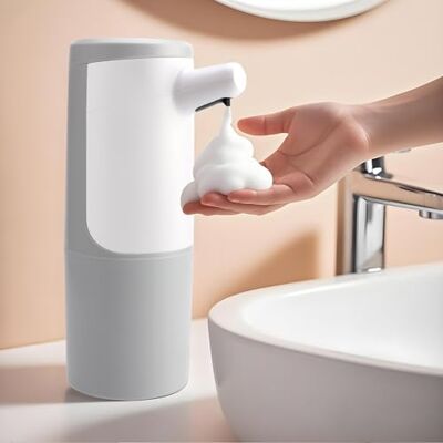 Kolamom Automatyczny dozownik mydła, 450 ml, elektryczny dozownik mydła, ładowany przez USB, do montażu na ścianie, wodoszczelny, z czujnikiem ruchu na podczerwień, do kuchni, łazienki i toalety Kolamom Automatyczny dozownik mydła, 450 ml, elektryczny dozownik mydła, ładowany przez USB, do montażu na ścianie, wodoszczelny, z czujnikiem ruchu na podczerwień, do kuchni, łazienki i toalety