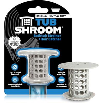 TubShroom Osłona odpływu wanny z silikonu Szara - Ochrona odpływu TubShroom Osłona odpływu wanny z silikonu Szara - Ochrona odpływu