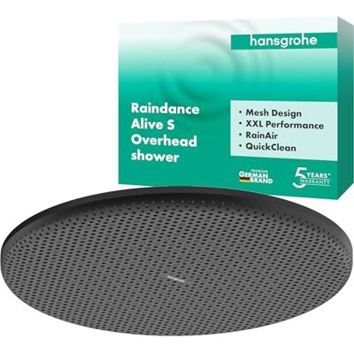 Hansgrohe Raindance Alive S 24520670 okrągła słuchawka prysznicowa (300 mm), deszczownica z 1 rodzajem strumienia do montażu na ścianie lub suficie, z funkcją zapobiegającą osadzaniu się kamienia Hansgrohe Raindance Alive S 24520670 okrągła słuchawka prysznicowa (300 mm), deszczownica z 1 rodzajem strumienia do montażu na ścianie lub suficie, z funkcją zapobiegającą osadzaniu się kamienia