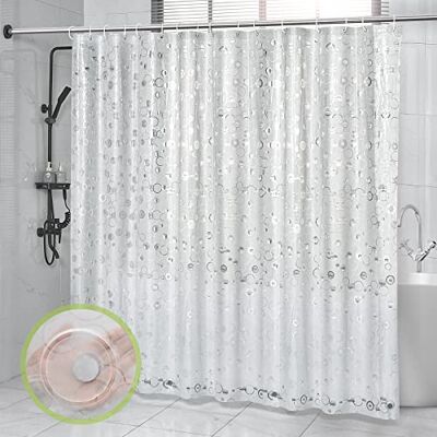 OTraki Zasłona prysznicowa 240 x 200 cm, półprzezroczysta, wodoodporna, odporna na pleśń, 0,18 mm, gruba, matowa, łazienkowa z 16 haczykami do wanny Shower Curtain OTraki Zasłona prysznicowa 240 x 200 cm, półprzezroczysta, wodoodporna, odporna na pleśń, 0,18 mm, gruba, matowa, łazienkowa z 16 haczykami do wanny Shower Curtain