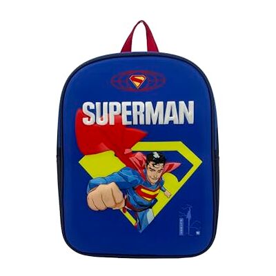 MC55-54SU CyP Brands Superman, plecak dziecięcy, plecak szkolny, wymiary 30 cm, przybory szkolne, plecak, niebieski, oficjalny produkt, Niebieski, M MC55-54SU CyP Brands Superman, plecak dziecięcy, plecak szkolny, wymiary 30 cm, przybory szkolne, plecak, niebieski, oficjalny produkt, Niebieski, M