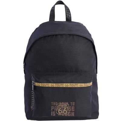 BMZ8801001 ROUTE 66 Plecak męski Plecak damski Plecak unisex Plecak szkolny Plecaki szkolne Plecaki męskie 26L zawiera port USB, kabel w zestawie i paski odblaskowe, Czarny (Black), Estándar BMZ8801001 ROUTE 66 Plecak męski Plecak damski Plecak unisex Plecak szkolny Plecaki szkolne Plecaki męskie 26L zawiera port USB, kabel w zestawie i paski odblaskowe, Czarny (Black), Estándar