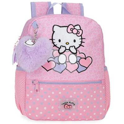 2032241 Hello Kitty Hearts & Dots Plecak szkolny Różowy 23x28x10 cms Poliester 6,44L, Różowy kolor, plecak szkolny 2032241 Hello Kitty Hearts & Dots Plecak szkolny Różowy 23x28x10 cms Poliester 6,44L, Różowy kolor, plecak szkolny