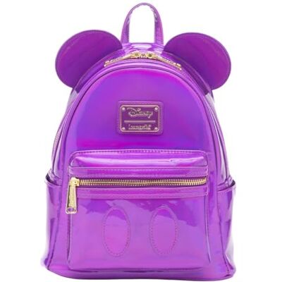 WDBK3233 Loungefly Disney Mickey Mouse Holographic Series damski plecak ametyst, wielobarwny, One Size, WDBK3233 Loungefly Disney Mickey Mouse Holographic Series damski plecak ametyst, wielobarwny, One Size,