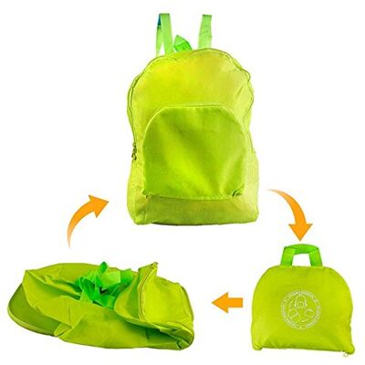 BigBuy Outdoor Dorośli, Unisex Mochila Plegable Adventure Goods. V0201040 plecak dzienny, zielony pistacyjny, jeden rozmiar BigBuy Outdoor Dorośli, Unisex Mochila Plegable Adventure Goods. V0201040 plecak dzienny, zielony pistacyjny, jeden rozmiar