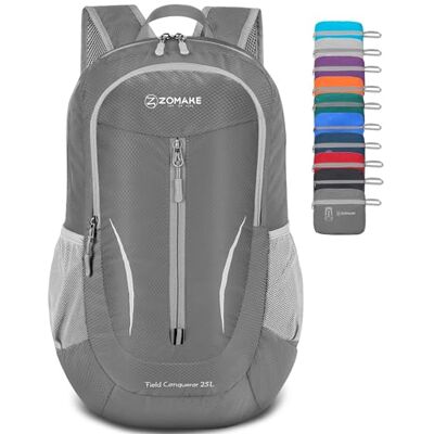 ZOMAKE-BB-E0ZS0100M ZOMAKE Ultralekki, składany plecak turystyczny 25 l, wodoodporny, mały, składany plecak na co dzień do podróży (ciemnoszary) ZOMAKE-BB-E0ZS0100M ZOMAKE Ultralekki, składany plecak turystyczny 25 l, wodoodporny, mały, składany plecak na co dzień do podróży (ciemnoszary)