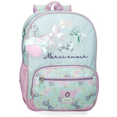 Enso Merci Amour Turkusowy Plecak Szkolny - School Backpack Enso Merci Amour Turkusowy Plecak Szkolny - School Backpack