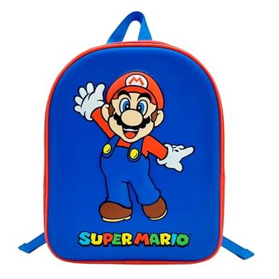 T328-1071 Super Mario 3D Eva przedszkola plecak w pełni wyłożony wewnątrz regulowane paski dla całodziennego komfortu wyściełany tył postać 3D 32 x 25,5 x 11 cm, Biały, M, Casual T328-1071 Super Mario 3D Eva przedszkola plecak w pełni wyłożony wewnątrz regulowane paski dla całodziennego komfortu wyściełany tył postać 3D 32 x 25,5 x 11 cm, Biały, M, Casual