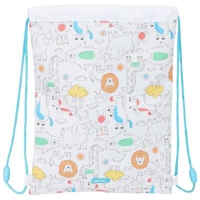 M855 642491855 Safta PREESCOLAR ZOO Plecak z płaskim workiem, plecak dla dzieci w różnym wieku, wygodny i wszechstronny, jakość i wytrzymałość, 26 x 34 cm, beż, M, Casual M855 642491855 Safta PREESCOLAR ZOO Plecak z płaskim workiem, plecak dla dzieci w różnym wieku, wygodny i wszechstronny, jakość i wytrzymałość, 26 x 34 cm, beż, M, Casual
