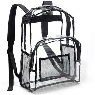 Amazon Basics Plecak szkolny - Przezroczysty PVC Amazon Basics Plecak szkolny - Przezroczysty PVC