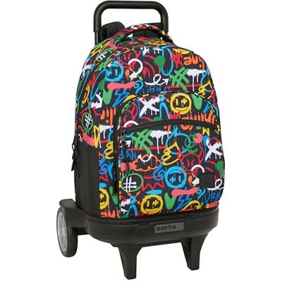 M218 642623218 SAFTA GRAFFITI COLORS Duży plecak na kółkach, Compact Evolution, zdejmowany, idealny dla dzieci w różnym wieku, wygodny i wszechstronny, jakość i wytrzymałość, 33 x 22 x 45 cm M218 642623218 SAFTA GRAFFITI COLORS Duży plecak na kółkach, Compact Evolution, zdejmowany, idealny dla dzieci w różnym wieku, wygodny i wszechstronny, jakość i wytrzymałość, 33 x 22 x 45 cm