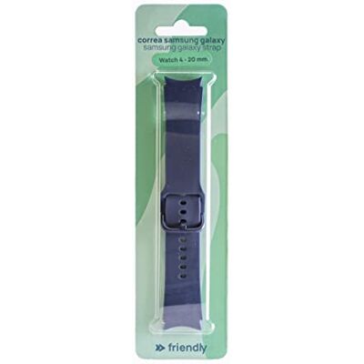 FRIENDLY LICENSE Pasek do Smartwatch Kompatybilny z Samsung Watch 4 20 mm Niebieski Wykonany z wytrzymałego silikonu dla lalek 14-20,5 cm Regulowany dodatek FRIENDLY LICENSE Pasek do Smartwatch Kompatybilny z Samsung Watch 4 20 mm Niebieski Wykonany z wytrzymałego silikonu dla lalek 14-20,5 cm Regulowany dodatek