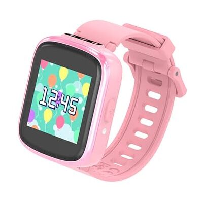ODS Radiocom Smartwatch dla dzieci wodoodporny różowy z podwójnym aparatem z latarką, pamięć wewnętrzna 512 MB, wodoodporny IP66, ładowanie magnetyczne ODS Radiocom Smartwatch dla dzieci wodoodporny różowy z podwójnym aparatem z latarką, pamięć wewnętrzna 512 MB, wodoodporny IP66, ładowanie magnetyczne