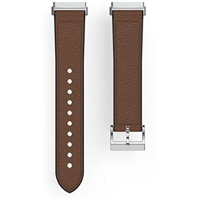 Hama Fitbit Pasek do zegarka na rękę 20 mm (regulowany pasek zamienny do smartwatcha Fitbit Versa 3 i Sense, wymienny pasek ze skóry i silikonu, klamra ze stali nierdzewnej, damski), brązowy Hama Fitbit Pasek do zegarka na rękę 20 mm (regulowany pasek zamienny do smartwatcha Fitbit Versa 3 i Sense, wymienny pasek ze skóry i silikonu, klamra ze stali nierdzewnej, damski), brązowy
