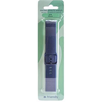 FRIENDLY LICENSE Pasek do Smartwatch Kompatybilny z Amazfit GTR 22 mm Niebieski Wykonany z wytrzymałego silikonu dla lalek 13,5-20,5 cm Regulowany dodatek FRIENDLY LICENSE Pasek do Smartwatch Kompatybilny z Amazfit GTR 22 mm Niebieski Wykonany z wytrzymałego silikonu dla lalek 13,5-20,5 cm Regulowany dodatek