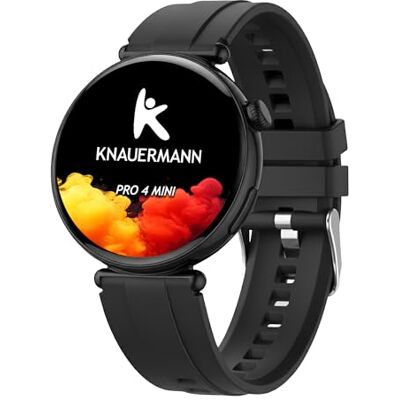 PRO4MINI Knauermann Pro 4 Mini (2026) okrągły czarny zegarek zdrowotny EKG Ciśnienie krwi, tętno i tlen we krwi, analiza snu, telefonia, IP67, czarny silikon PRO4MINI Knauermann Pro 4 Mini (2026) okrągły czarny zegarek zdrowotny EKG Ciśnienie krwi, tętno i tlen we krwi, analiza snu, telefonia, IP67, czarny silikon