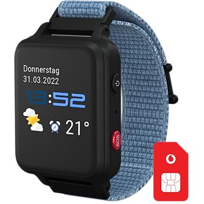 Vodafone ANIO 5 s Smartwatch dziecięcy zegarek dziecięcy w kolorze niebieskim voucher Amazon 50 € po rejestracji karty SIM śledzenie GPS, przycisk SOS, tryb szkolny, połączenia telefoniczne Vodafone ANIO 5 s Smartwatch dziecięcy zegarek dziecięcy w kolorze niebieskim voucher Amazon 50 € po rejestracji karty SIM śledzenie GPS, przycisk SOS, tryb szkolny, połączenia telefoniczne