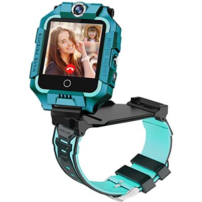 ele ELEOPTION Smartwatch 4G dla dzieci, GPS, z podwójną kamerą 360°, WiFi, połączenia telefoniczne, SOS, krokomierz, wodoszczelność IP67, dla dziewcząt i chłopców (niebieski) ele ELEOPTION Smartwatch 4G dla dzieci, GPS, z podwójną kamerą 360°, WiFi, połączenia telefoniczne, SOS, krokomierz, wodoszczelność IP67, dla dziewcząt i chłopców (niebieski)