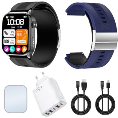 KM-PRO4-AIR-2026 Knauermann Pro 4 Air (2026) Inteligentny zegarek i tracker fitness dla kobiet i mężczyzn, zawsze włączony AMOLED, IP66, Bluetooth 5.3, bateria do 25 dni, Android i iOS, czarny, kwadratowy KM-PRO4-AIR-2026 Knauermann Pro 4 Air (2026) Inteligentny zegarek i tracker fitness dla kobiet i mężczyzn, zawsze włączony AMOLED, IP66, Bluetooth 5.3, bateria do 25 dni, Android i iOS, czarny, kwadratowy