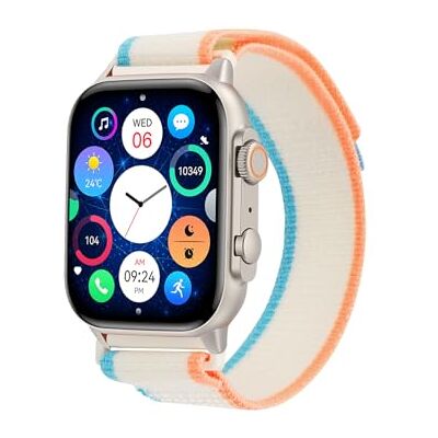 Trevi T-FIT 430 A Smartwatch z wyświetlaczem AMOLED 1,95", inteligentny zegarek z funkcją bezprzewodowego połączenia, kontrolą treningu fizycznego i stanem zdrowia, monitorowaniem snu, IP68, srebrny Trevi T-FIT 430 A Smartwatch z wyświetlaczem AMOLED 1,95", inteligentny zegarek z funkcją bezprzewodowego połączenia, kontrolą treningu fizycznego i stanem zdrowia, monitorowaniem snu, IP68, srebrny