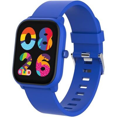 Celly , Smartwatch dla dzieci z silikonowym paskiem z monitorem tętna, krokomierzem, grami, Bluetooth, aplikacją Fit4Kid, czas pracy baterii do 4 dni, kolor niebieski Celly , Smartwatch dla dzieci z silikonowym paskiem z monitorem tętna, krokomierzem, grami, Bluetooth, aplikacją Fit4Kid, czas pracy baterii do 4 dni, kolor niebieski