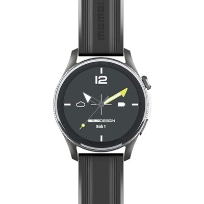 MOMO Design Smartwatch Zero 1,43" – wyświetlacz AMOLED – obudowa zegarka z aluminium – połączenia Bluetooth i śledzenie zdrowia – ochrona przed kurzem i wodą rozbryzgową – czarny MOMO Design Smartwatch Zero 1,43" – wyświetlacz AMOLED – obudowa zegarka z aluminium – połączenia Bluetooth i śledzenie zdrowia – ochrona przed kurzem i wodą rozbryzgową – czarny