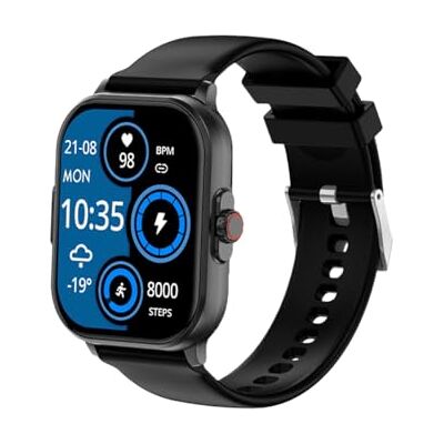 Knauermann Neo (2024) – zegarek zdrowotny Smartwatch – funkcja EKG + HRV – BT Bluetooth – bezdech senny, czarny, normalny, Prostokątny Knauermann Neo (2024) – zegarek zdrowotny Smartwatch – funkcja EKG + HRV – BT Bluetooth – bezdech senny, czarny, normalny, Prostokątny