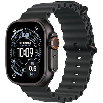 Apple Watch Ultra 3 GPS + Cellular 49 mm, najwyższej klasy zegarek do biegania i innych sportów z wytrzymałą kopertą z tytanu kolor czarny + Ocean Band kolor czarny One Size Apple Watch Ultra 3 GPS + Cellular 49 mm, najwyższej klasy zegarek do biegania i innych sportów z wytrzymałą kopertą z tytanu kolor czarny + Ocean Band kolor czarny One Size