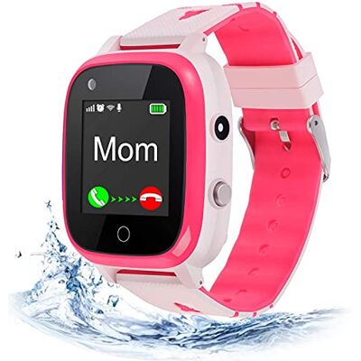 ele ELEOPTION Smartwatch dziecięcy 4G IP67, wodoszczelny zegarek dziecięcy z pozycją GPS, aparatem, SOS, połączeniami, krokomierzem, ekranem dotykowym, video-chat, Smart Watch dla chłopców i dziewczynek (różowy, ele ELEOPTION Smartwatch dziecięcy 4G IP67, wodoszczelny zegarek dziecięcy z pozycją GPS, aparatem, SOS, połączeniami, krokomierzem, ekranem dotykowym, video-chat, Smart Watch dla chłopców i dziewczynek (różowy,