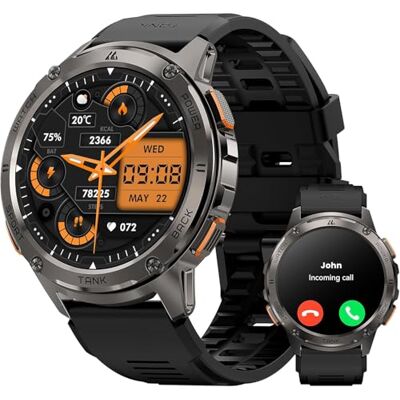 KOSPET Tank T3 smartwatch męski, 60 dni ładowania akumulatora, 50 m wodoszczelny, testowany wojskowo, w pełni metalowa obudowa, 1,43" AMOLED KOSPET Tank T3 smartwatch męski, 60 dni ładowania akumulatora, 50 m wodoszczelny, testowany wojskowo, w pełni metalowa obudowa, 1,43" AMOLED