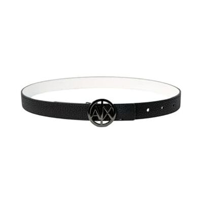 9411180A87742520 Armani Exchange Pasek damski z klamrą z logo, Czarny, M 9411180A87742520 Armani Exchange Pasek damski z klamrą z logo, Czarny, M