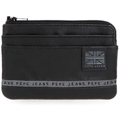 7180141 Pepe Jeans Torebka z paskiem na karty czarna 11x7x1,5 cm Skóra by Joumma Bags, Czarny (Black), Talla única, Portfel na karty 7180141 Pepe Jeans Torebka z paskiem na karty czarna 11x7x1,5 cm Skóra by Joumma Bags, Czarny (Black), Talla única, Portfel na karty