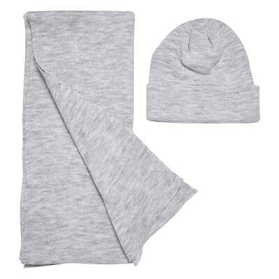 TB5673 Urban Classics Unisex Recycled Basic and Scarf Set czapka beanie Hat, wrzosowa, jeden rozmiar, Heathergrey, jeden rozmiar TB5673 Urban Classics Unisex Recycled Basic and Scarf Set czapka beanie Hat, wrzosowa, jeden rozmiar, Heathergrey, jeden rozmiar