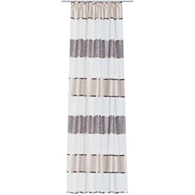 Home Fashion szal z taśmą ściągającą, poliester, kamień, 145 x 140 cm Home Fashion szal z taśmą ściągającą, poliester, kamień, 145 x 140 cm