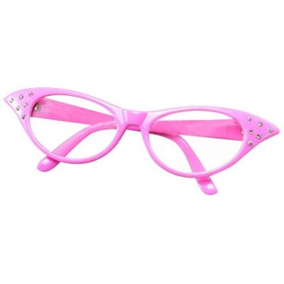 Bristol Novelty Bristol nowość BA142P okulary w stylu lat 50., damskie, różowe, jeden rozmiar Bristol Novelty Bristol nowość BA142P okulary w stylu lat 50., damskie, różowe, jeden rozmiar