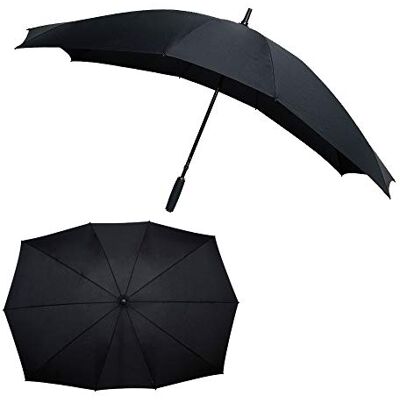 FALCONETW3NOIR The World of Parasol Prosty parasol dla dwóch osób, czarny, parasol XXL o średnicy 140 cm, duży parasol z 10 nietłukącymi się koralików z włókna szklanego Czarny Falcone FALCONETW3NOIR The World of Parasol Prosty parasol dla dwóch osób, czarny, parasol XXL o średnicy 140 cm, duży parasol z 10 nietłukącymi się koralików z włókna szklanego Czarny Falcone